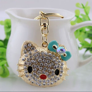 Kitty with Bow Keyring w/fob